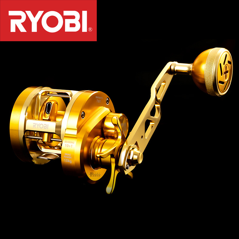 Trolling Reel - JaponyaRYOBIRyobiVARIUSValius Gold Demir Plaka Makarası Tam